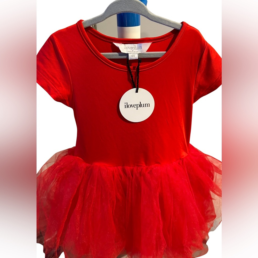 iloveplum | 6Y | Bestie Tutu Dress | Rosie Red